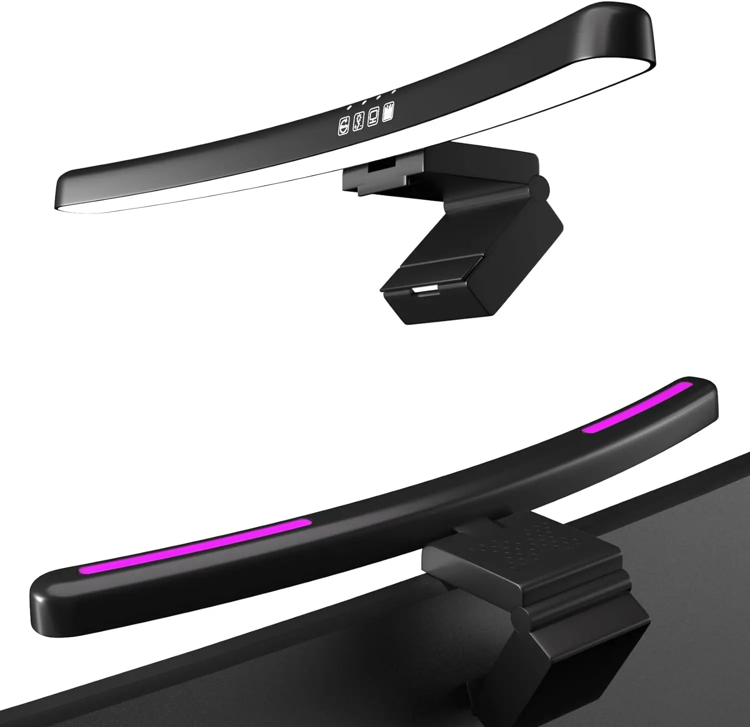 Gaming Accessories Led - モニターライトバー湾曲したRGBバックライト付きコンピュータスクリーンランプアイケアタッチ雰囲気ライトゲームルームの装飾用