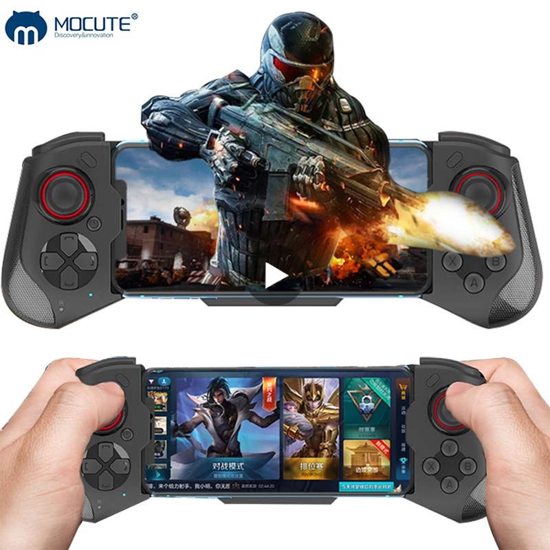 Gaming Accessories Iphone - 携帯電話ゲームパッドジョイスティック iPhone/Android対応 Bluetoothコントローラー トリガー PUBGモバイルゲームパッド ゲーミング携帯電話コントローラー