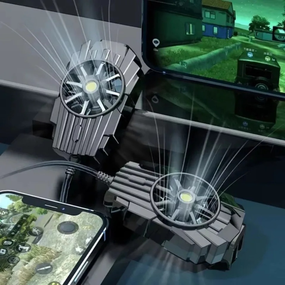 Gaming Accessories For Mobile - ポータブルバッククリップ冷却ミニ空冷式携帯電話ラジエーター iPhone 15 iOS Android ゲームアクセサリー