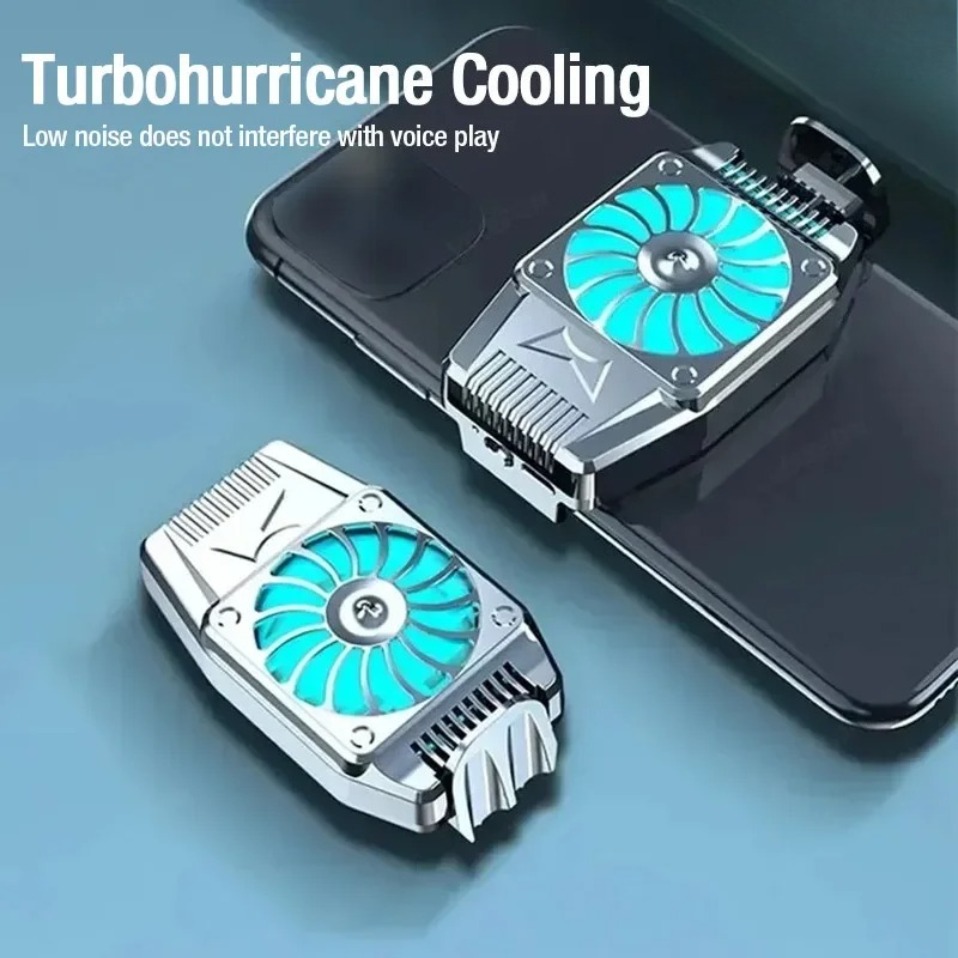 Gaming Accessories For Mobile - ポータブルバッククリップ冷却ミニ空冷式携帯電話ラジエーター iPhone 15 iOS Android ゲームアクセサリー