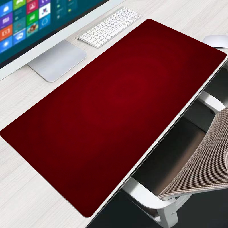 Gaming Accessories For Gaming Laptop - 赤いマウスパッドオフィス拡張デスクマット 90 × 40 センチメートルゴム製ゲームアクセサリーエッジホワイトファッションピンクマウスパッドラップトップキーボードマット