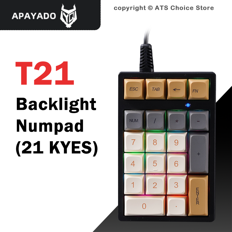 APAYADO T21 メカニカルテンキー 21 キー ブル - Keyboard Numpad Separate のレビューと価格