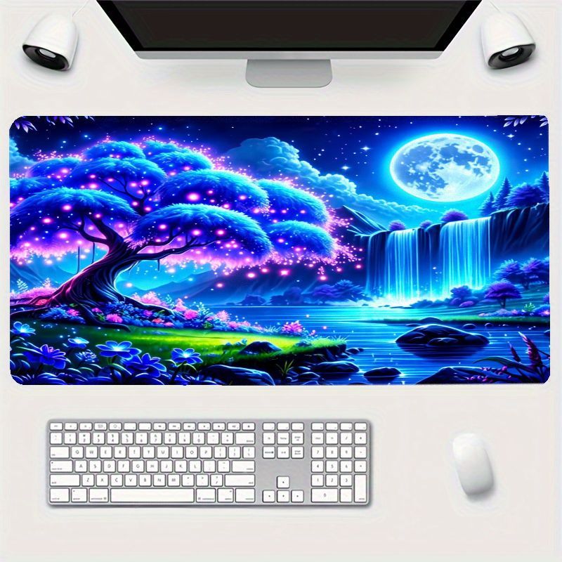 ブランド大型アイアンマウスパッド月星空滝滑り止めゲームオフィ - Gaming Accessories Brands のレビューと価格