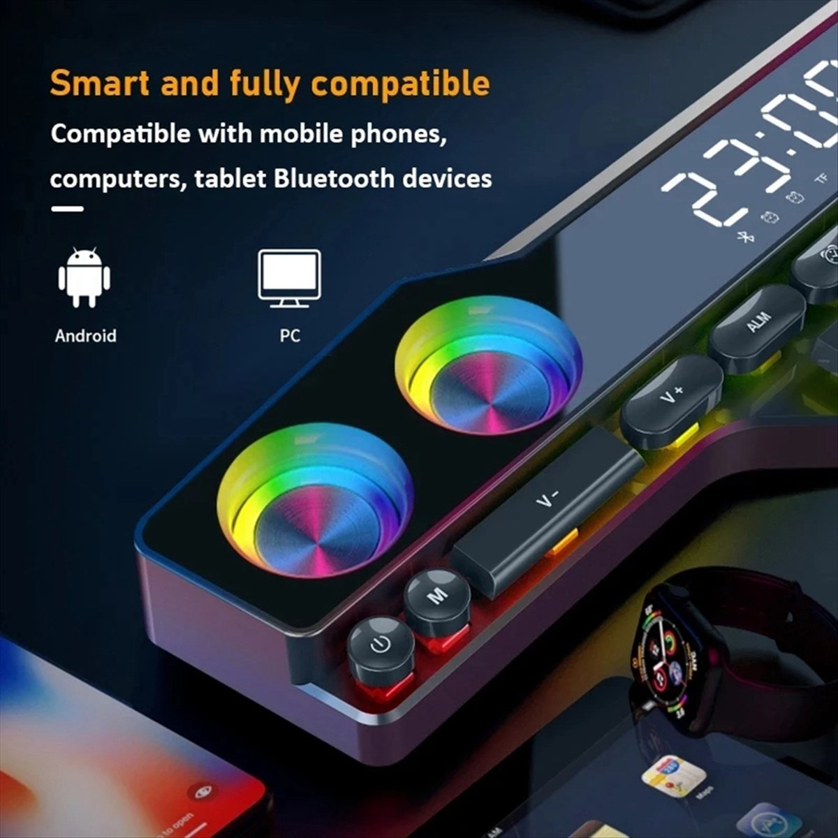 DTC5 V18 ダズルカラースピーカー ホームデスクトップ - Gaming Accessories Led のレビューと価格