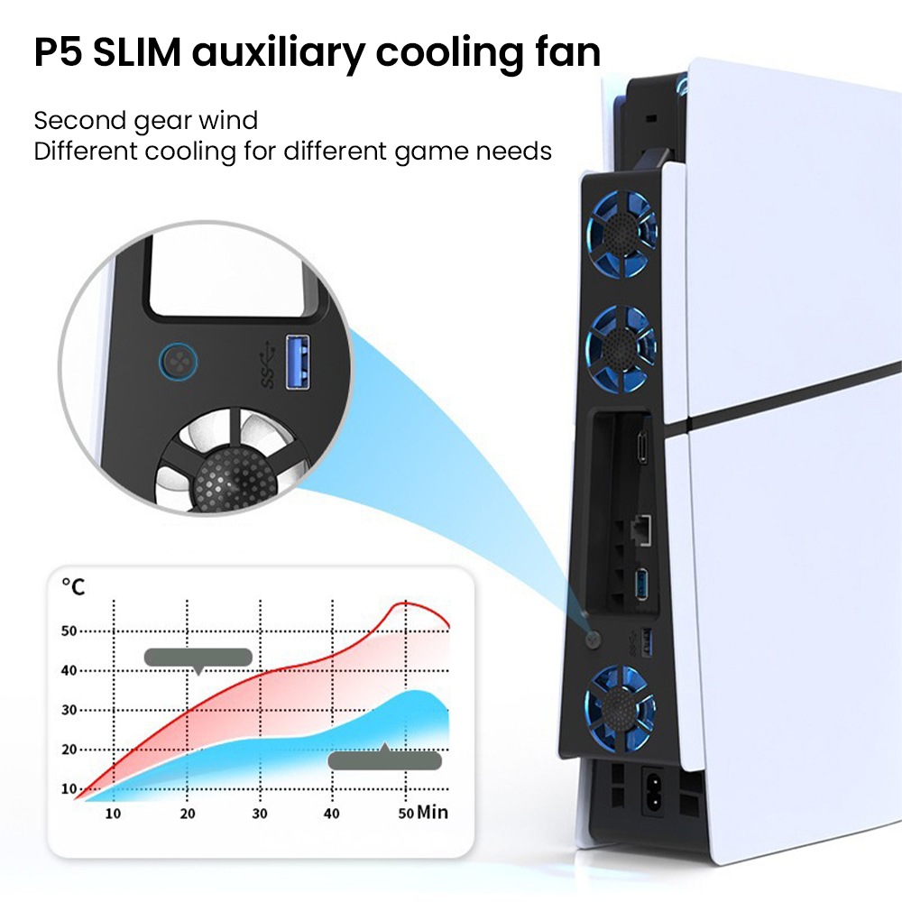 ゲームクーラーファン効率的な冷却システム LED ライトノイ - Gaming Accessories Led のレビューと価格