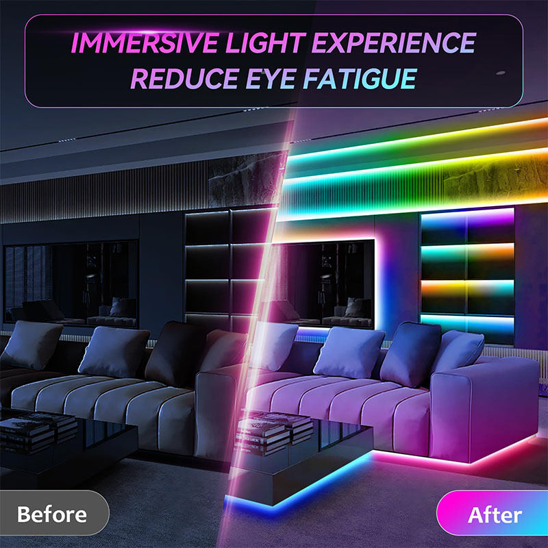 USB RGB LEDストリップライト SMD3535 アプ - Gaming Accessories Led のレビューと価格