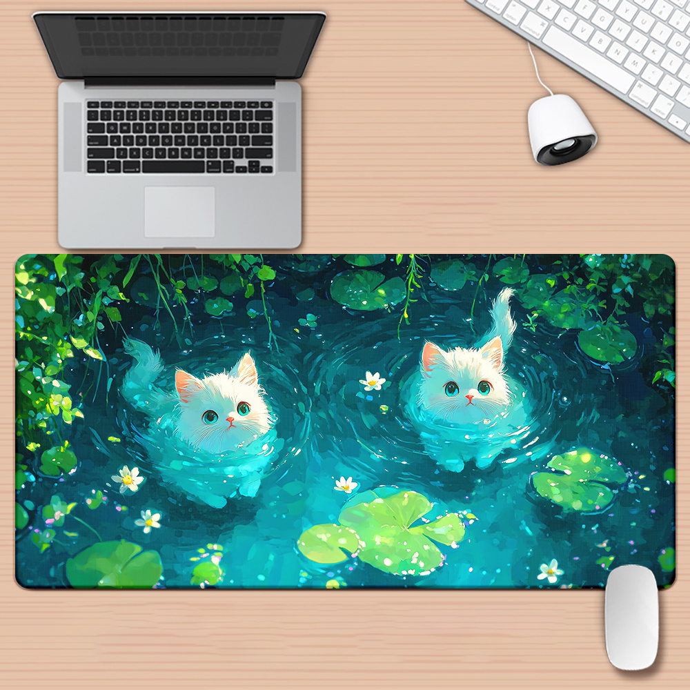 ブランドキュートキャットポンドXXLマウスパッドアイアンアー - Gaming Accessories Brands のレビューと価格